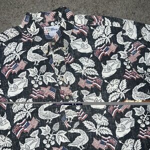 Vtg REYN SPOONER Dietrich Varez 2011 Summer Memorial Day Patriotic Shirt Red-XL